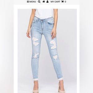 Judy Blue Floral Patch Jeans